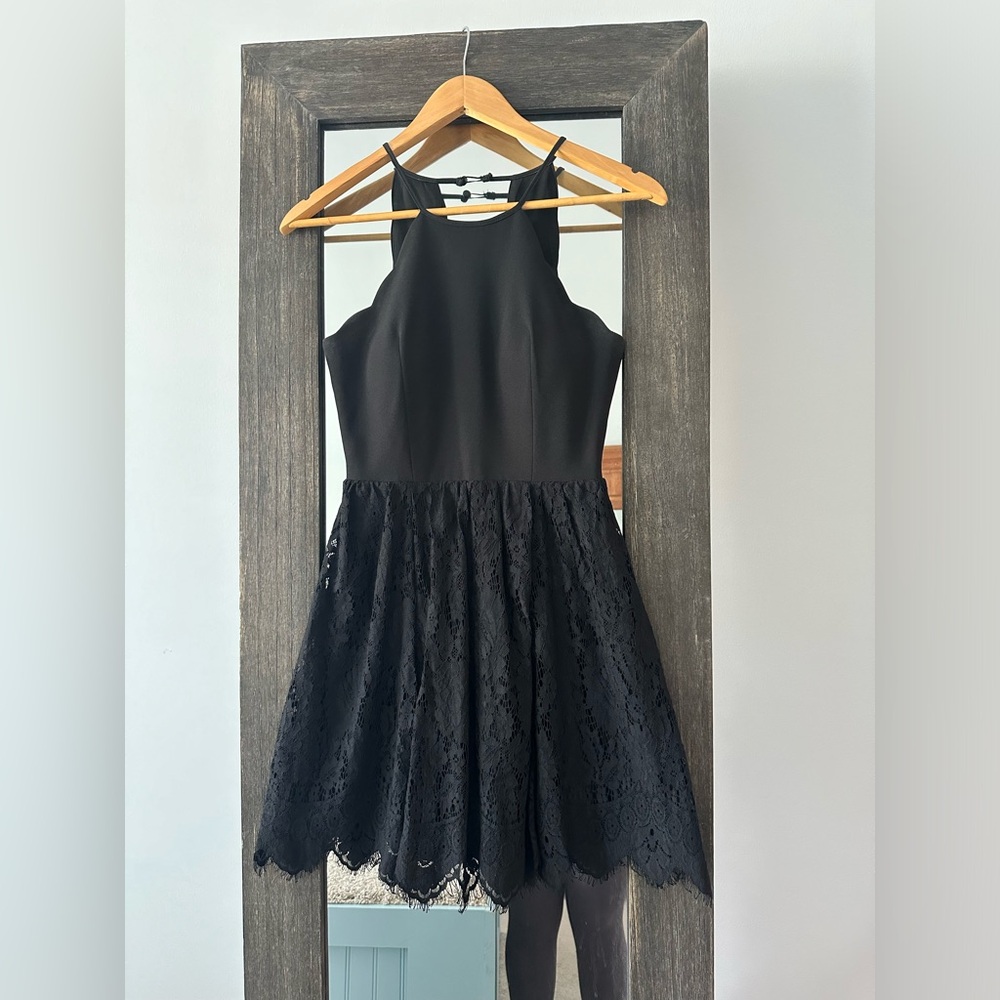Black lace dress